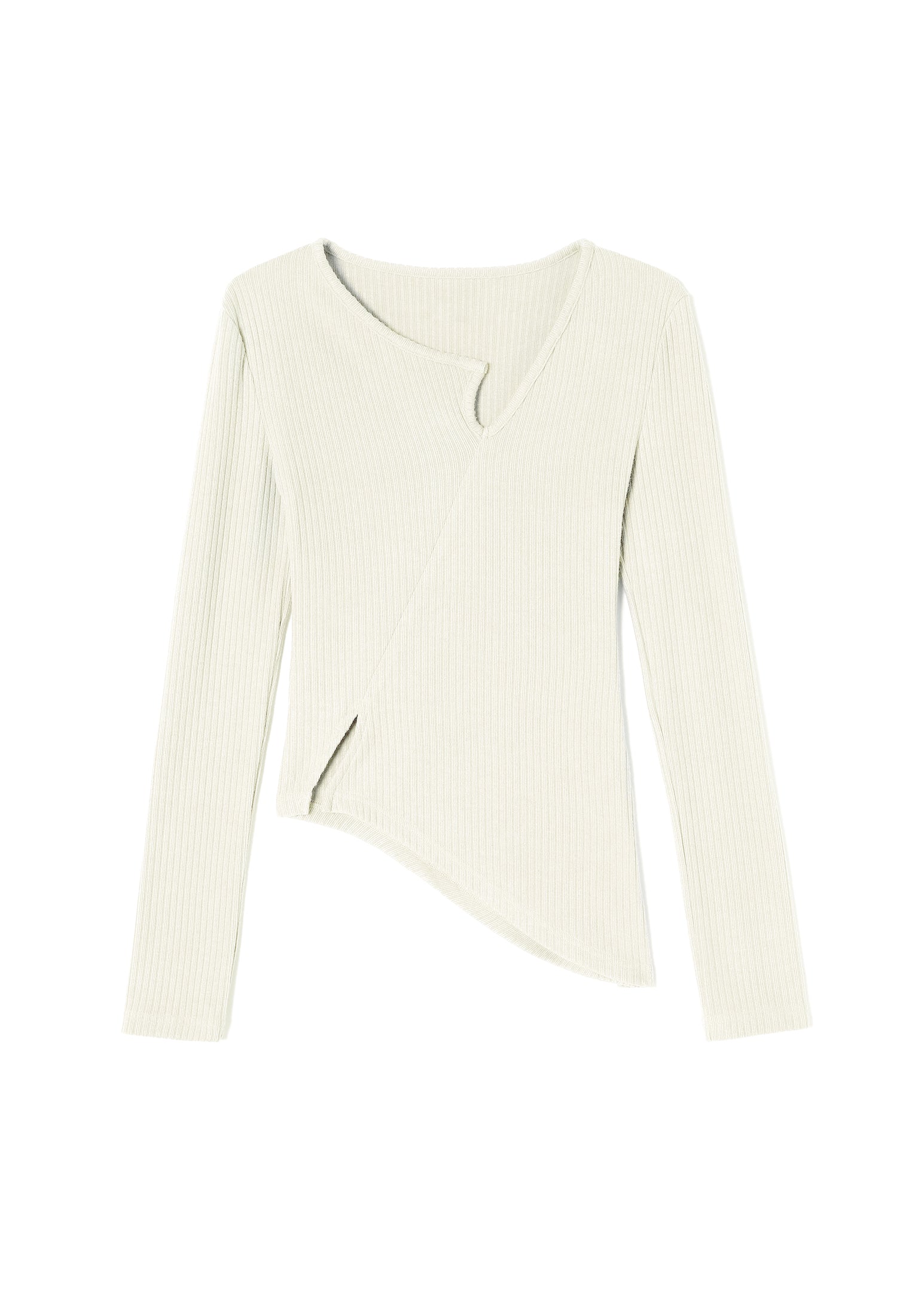 Cashmere-Like Single Lapel Irregular Cut Top