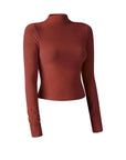 Thermal Mock Neck Long Sleeve Top