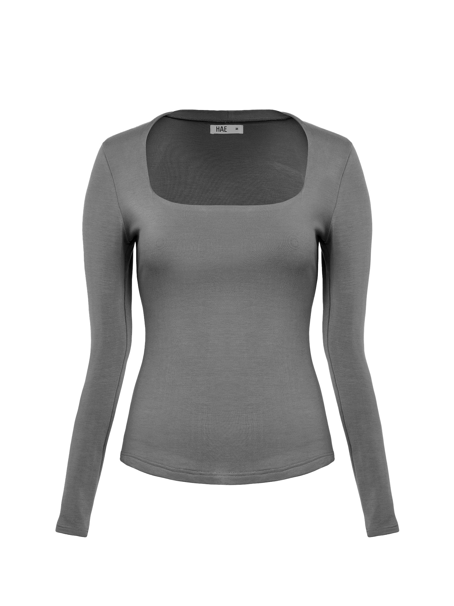 Squareneck Braless Long Sleeve Top