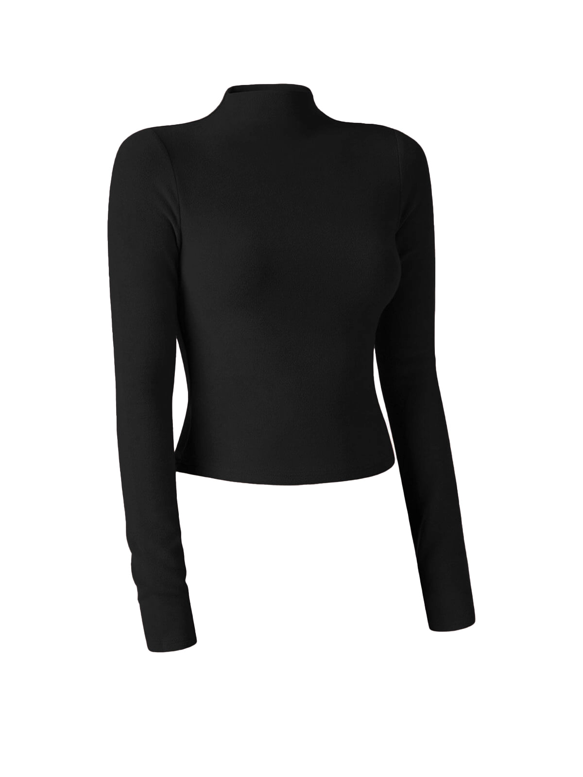 Thermal Mock Neck Long Sleeve Top