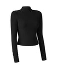 Thermal Mock Neck Long Sleeve Top