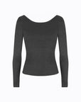 Open Back Braless Long Sleeve Top