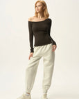 Off Shoulder Gathered Top