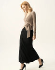 Ribbed Wrap Tie Top