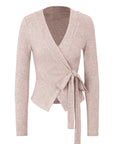 Ribbed Wrap Tie Top