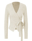 Ribbed Wrap Tie Top