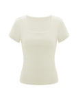 Square Neck Bra-less Short Sleeve Top