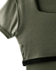 Square Neck Bra-less Short Sleeve Top