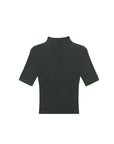 Mock Neck Short Sleeve Top