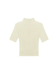 Mock Neck Short Sleeve Top