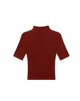 Mock Neck Short Sleeve Top