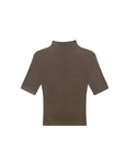 Mock Neck Short Sleeve Top