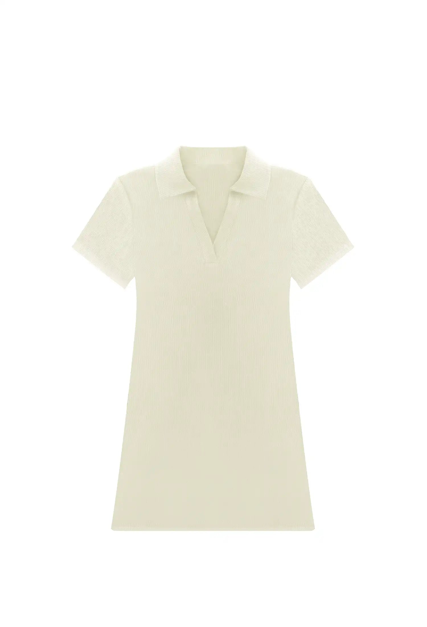 Classic Polo Collar Short Sleeve Minidress