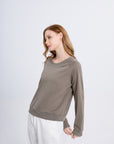 Raglan Sleeve Crewneck Sweater