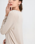 Relaxed V-neck Long Sleeve Top