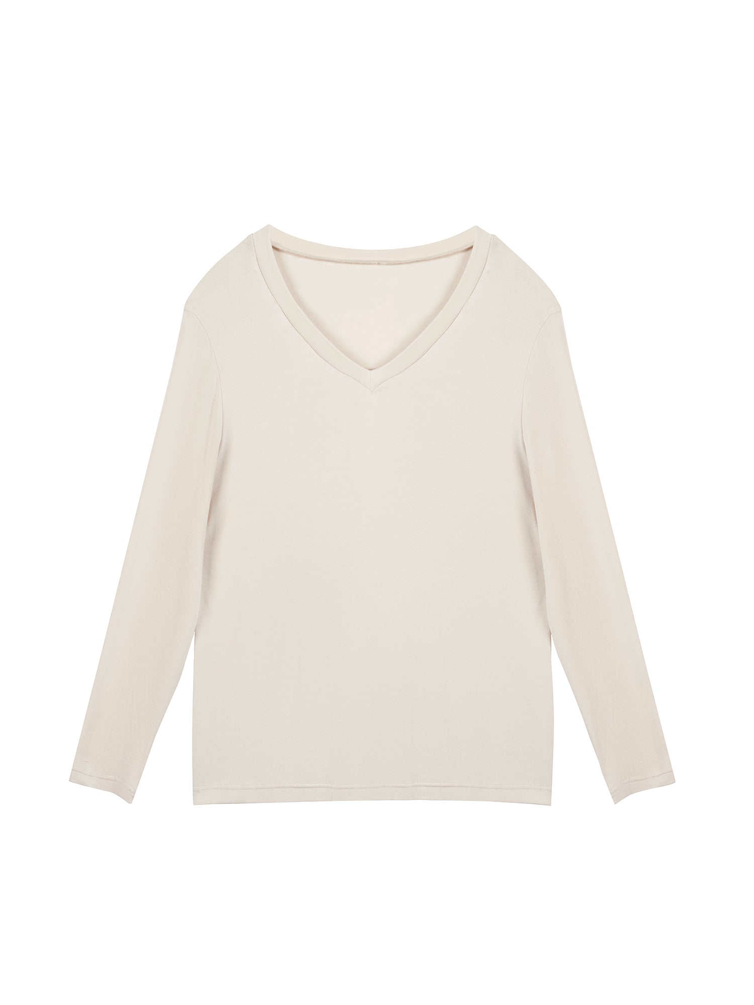 Relaxed V-neck Long Sleeve Top