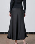 Buffed Silk-Liked Maxi Skirt