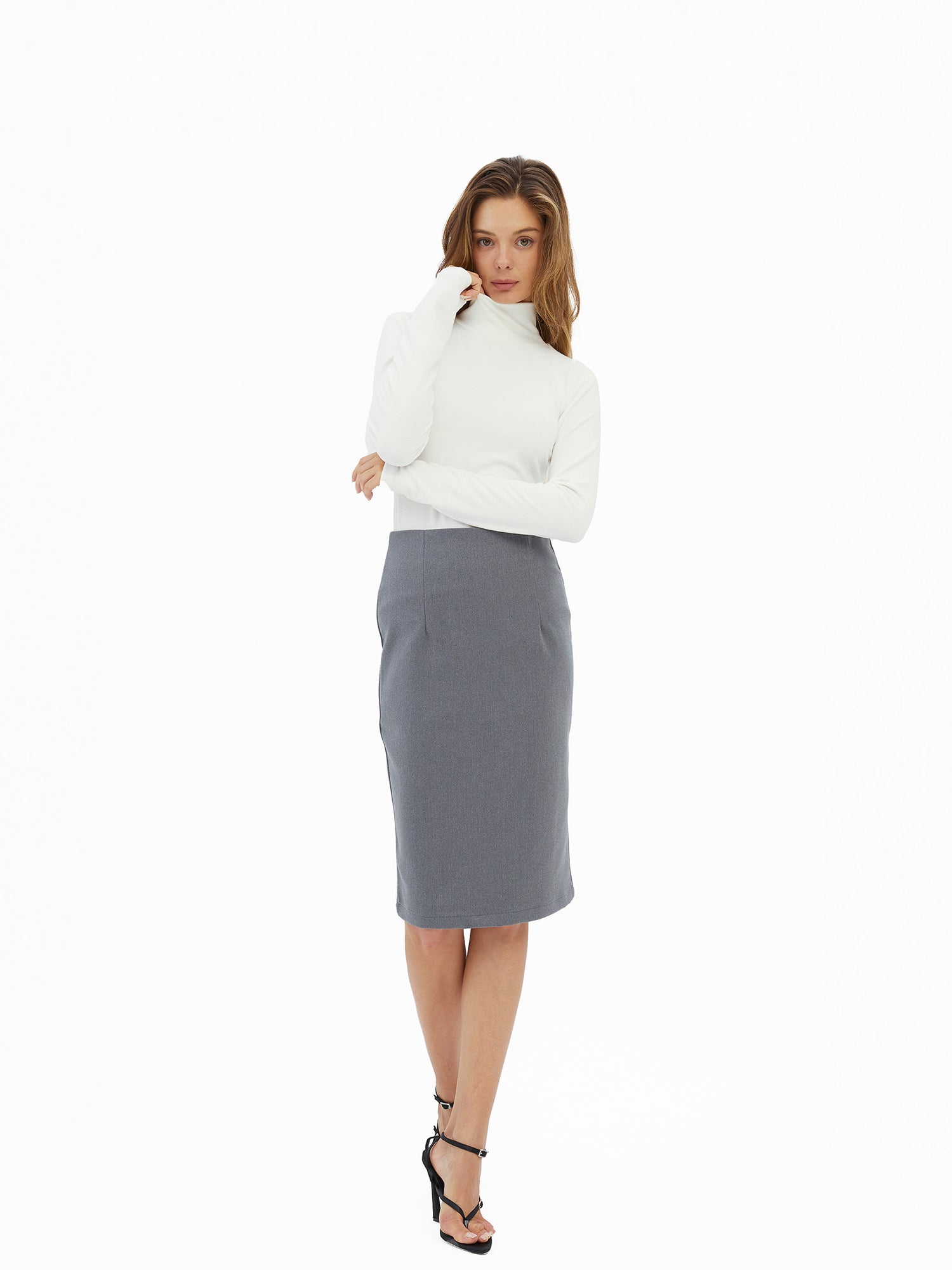 Stretchy Thin Turtleneck Long Sleeve Top