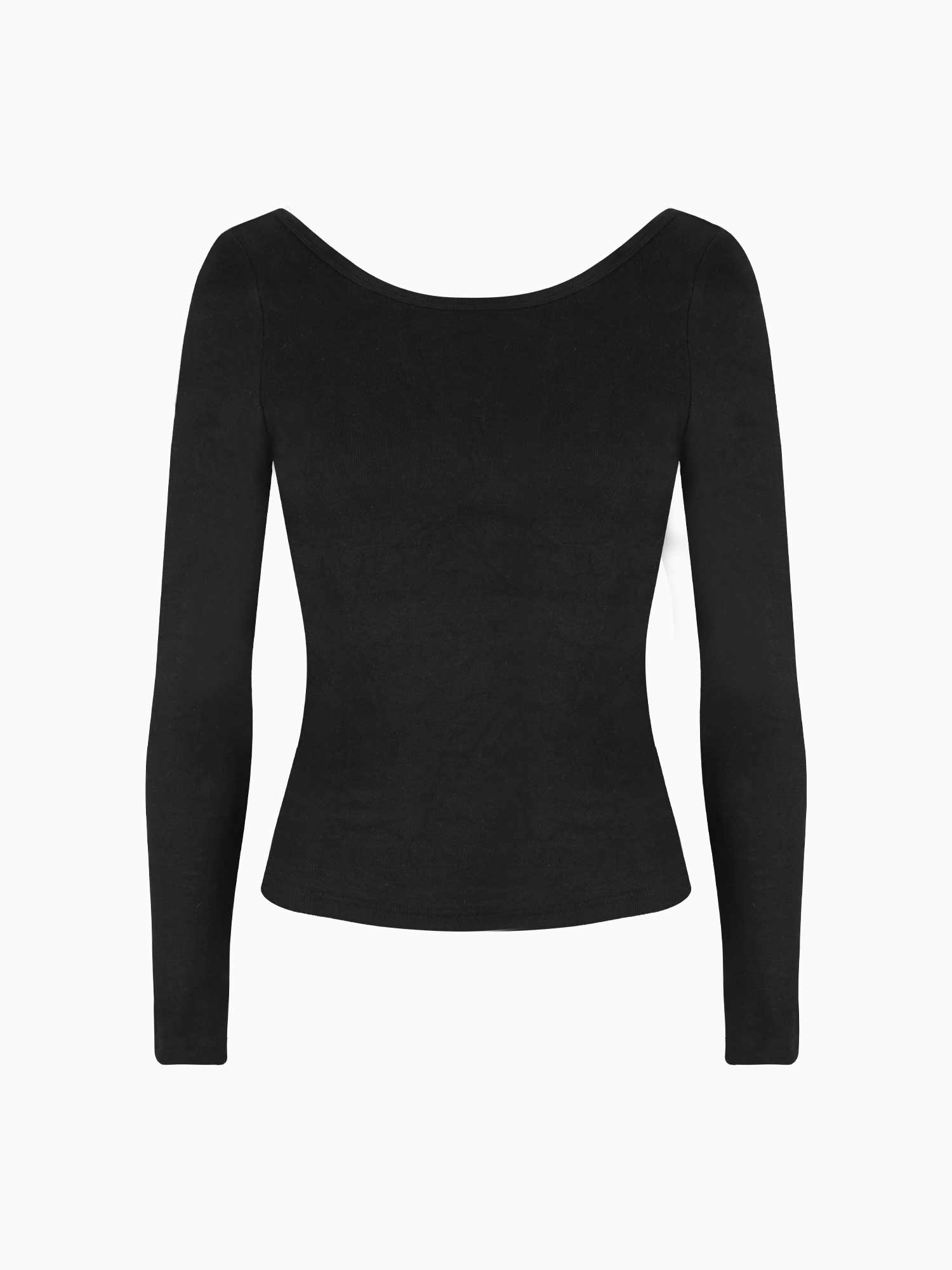 Open Back Braless Long Sleeve Top