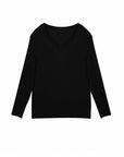 Relaxed V-neck Long Sleeve Top