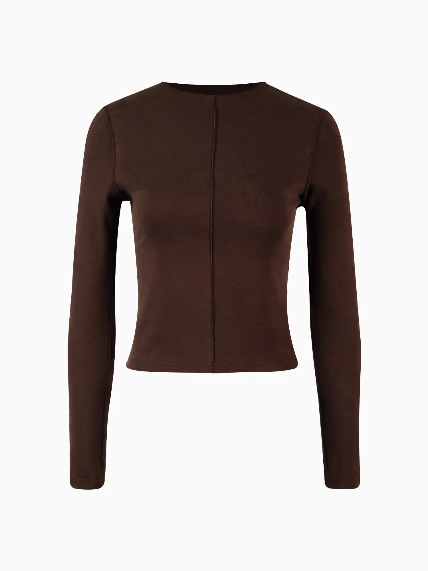 Center Seam Fitted Long Sleeve Top