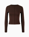 Center Seam Fitted Long Sleeve Top