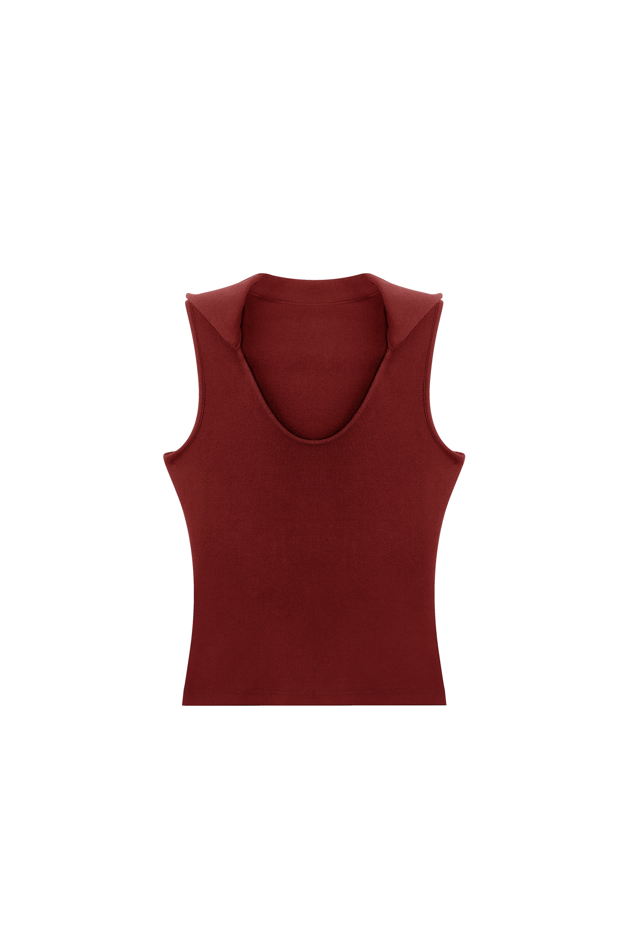 Vintage V-Neck Lapel Tank Top