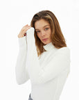Stretchy Thin Turtleneck Long Sleeve Top