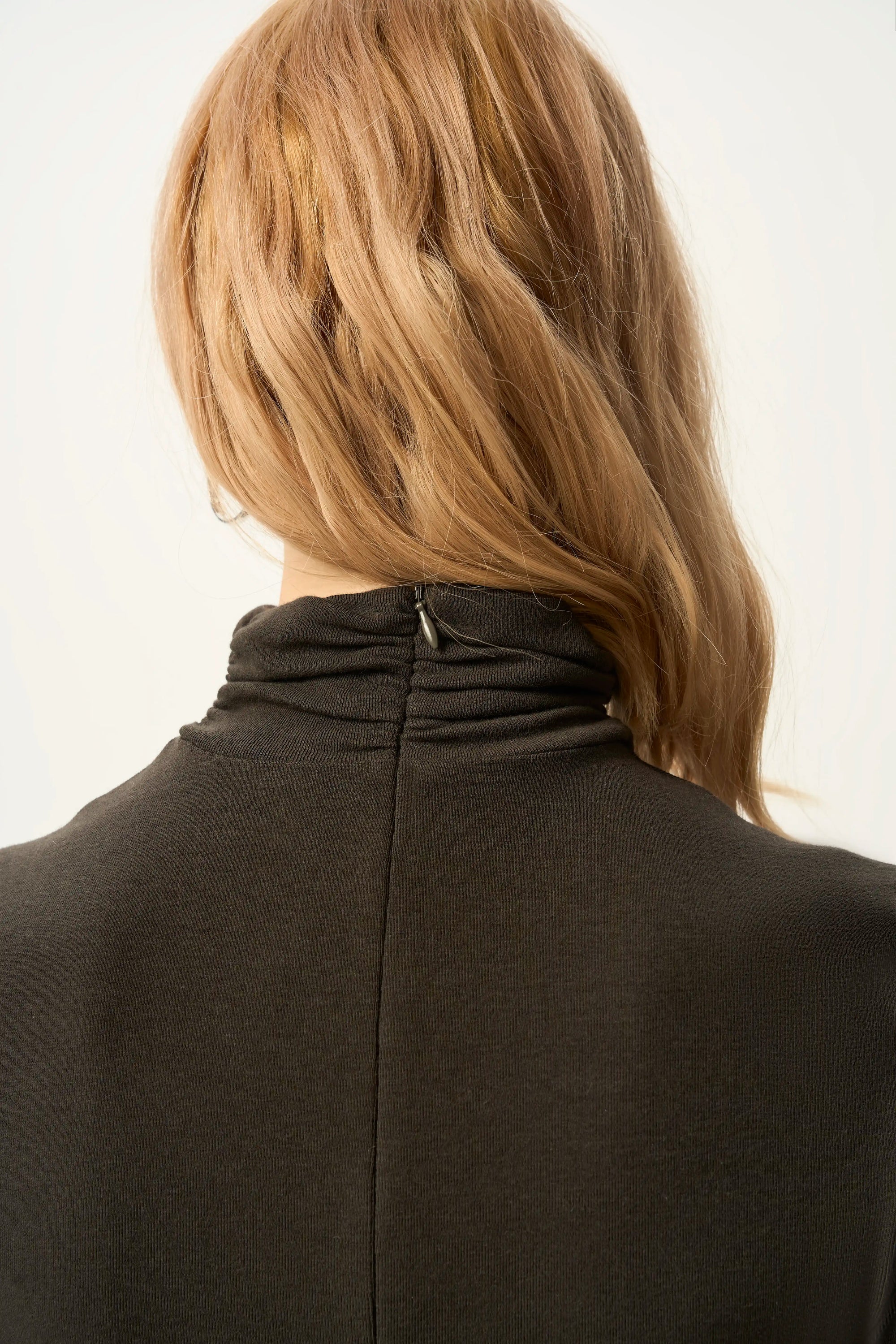 Turtleneck Fitted Midi Dress