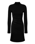 Mock Neck Ruched Mini Dress