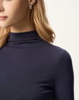 Mock Neck Ruched Mini Dress