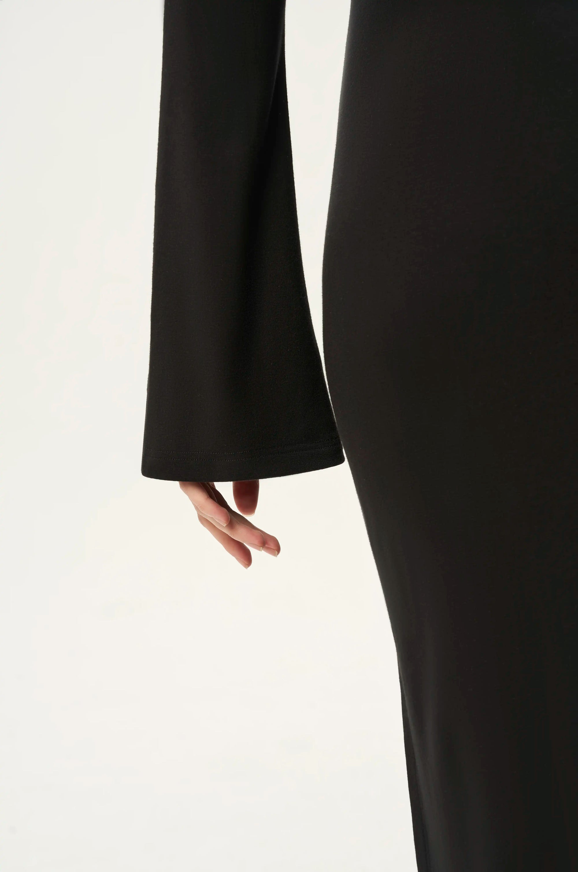Off-Shoulder Fold-Over Midi Dress