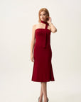Halter Neck Cocktail Dress with Tie Detail