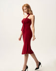 Halter Neck Cocktail Dress with Tie Detail