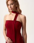 Halter Neck Cocktail Dress with Tie Detail