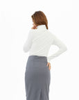 Stretchy Thin Turtleneck Long Sleeve Top