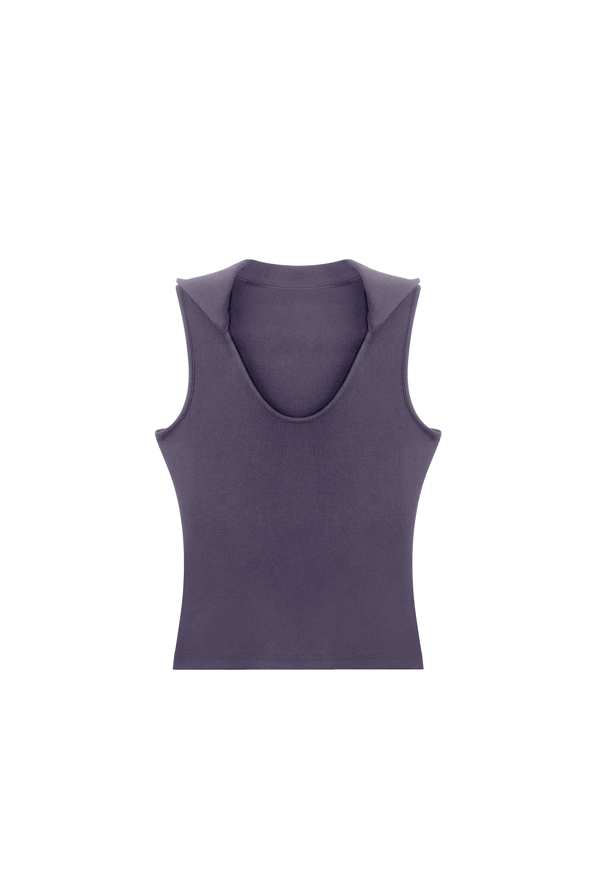 Vintage V-Neck Lapel Tank Top