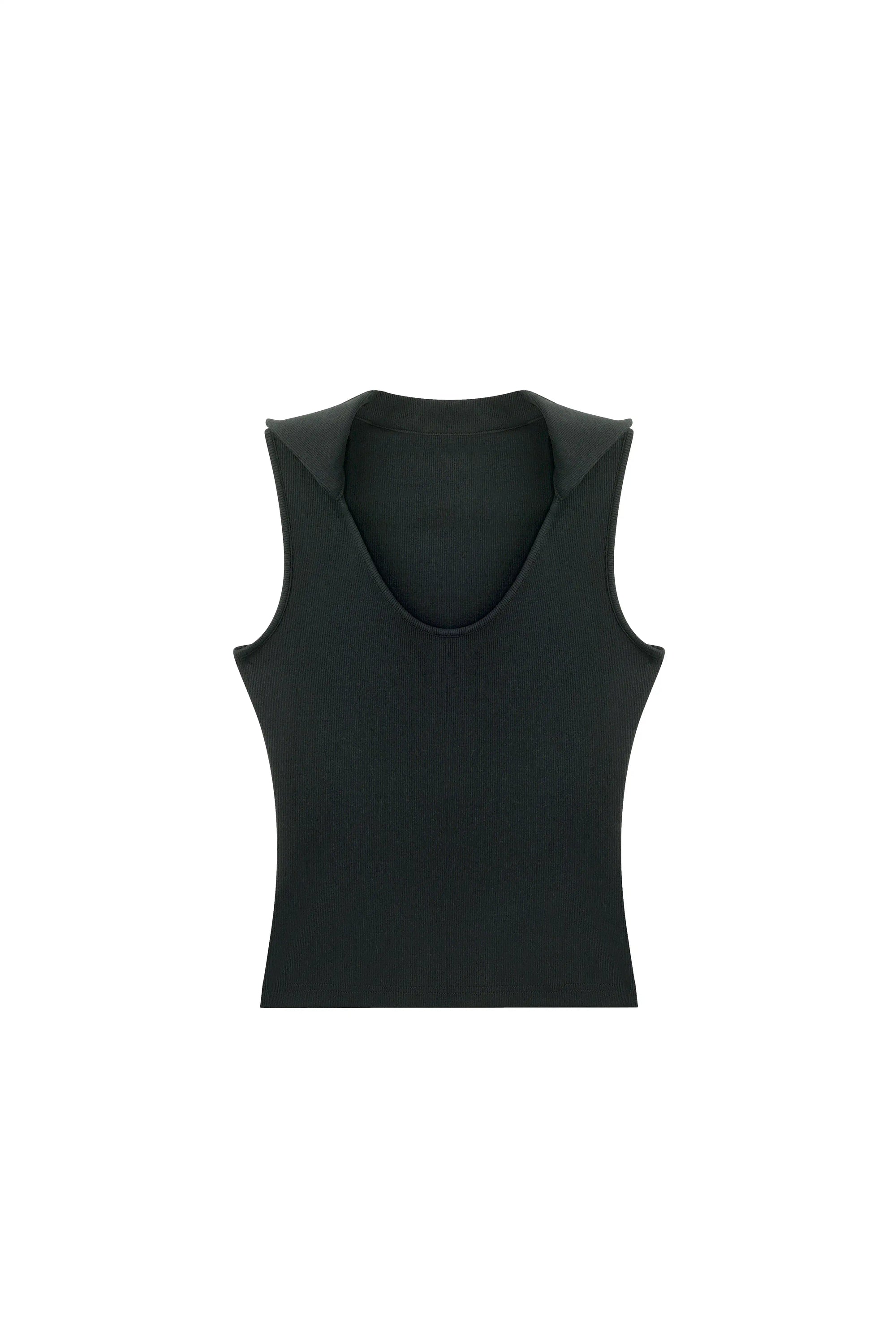 Vintage V-Neck Lapel Tank Top