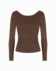 Open Back Braless Long Sleeve Top