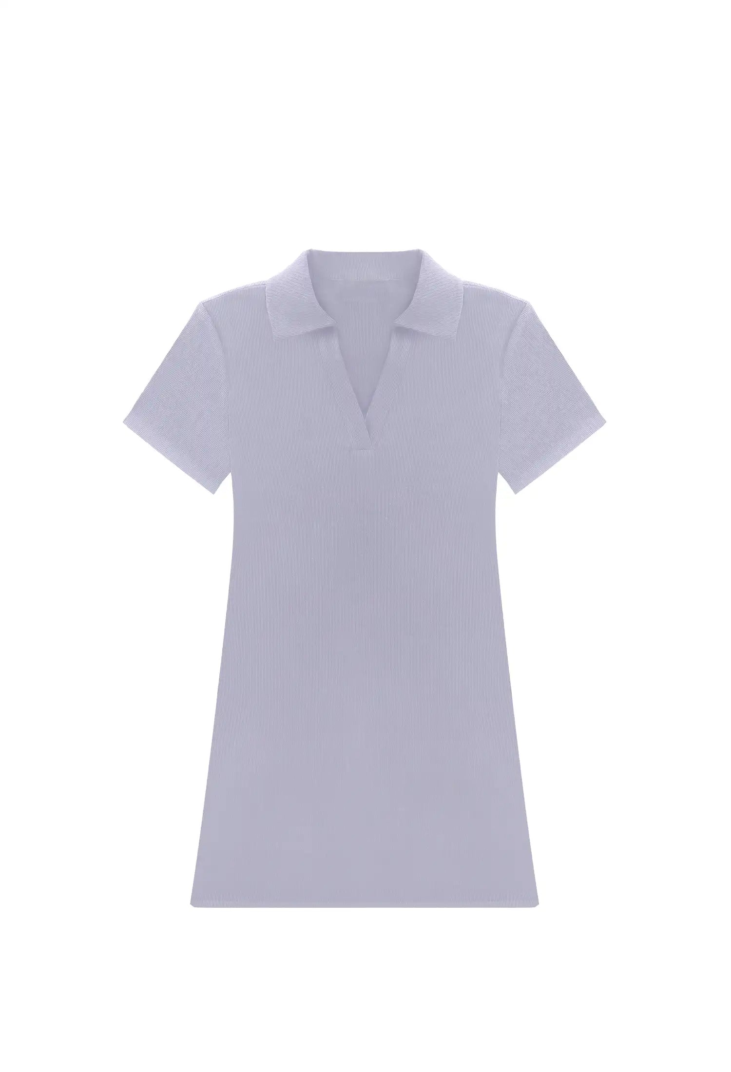 Classic Polo Collar Short Sleeve Minidress