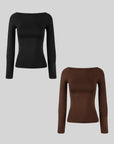 2Pcs Set Multi-Wear Long Sleeve Top