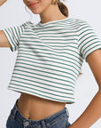 Strip Round Neck Casual T-Shirt