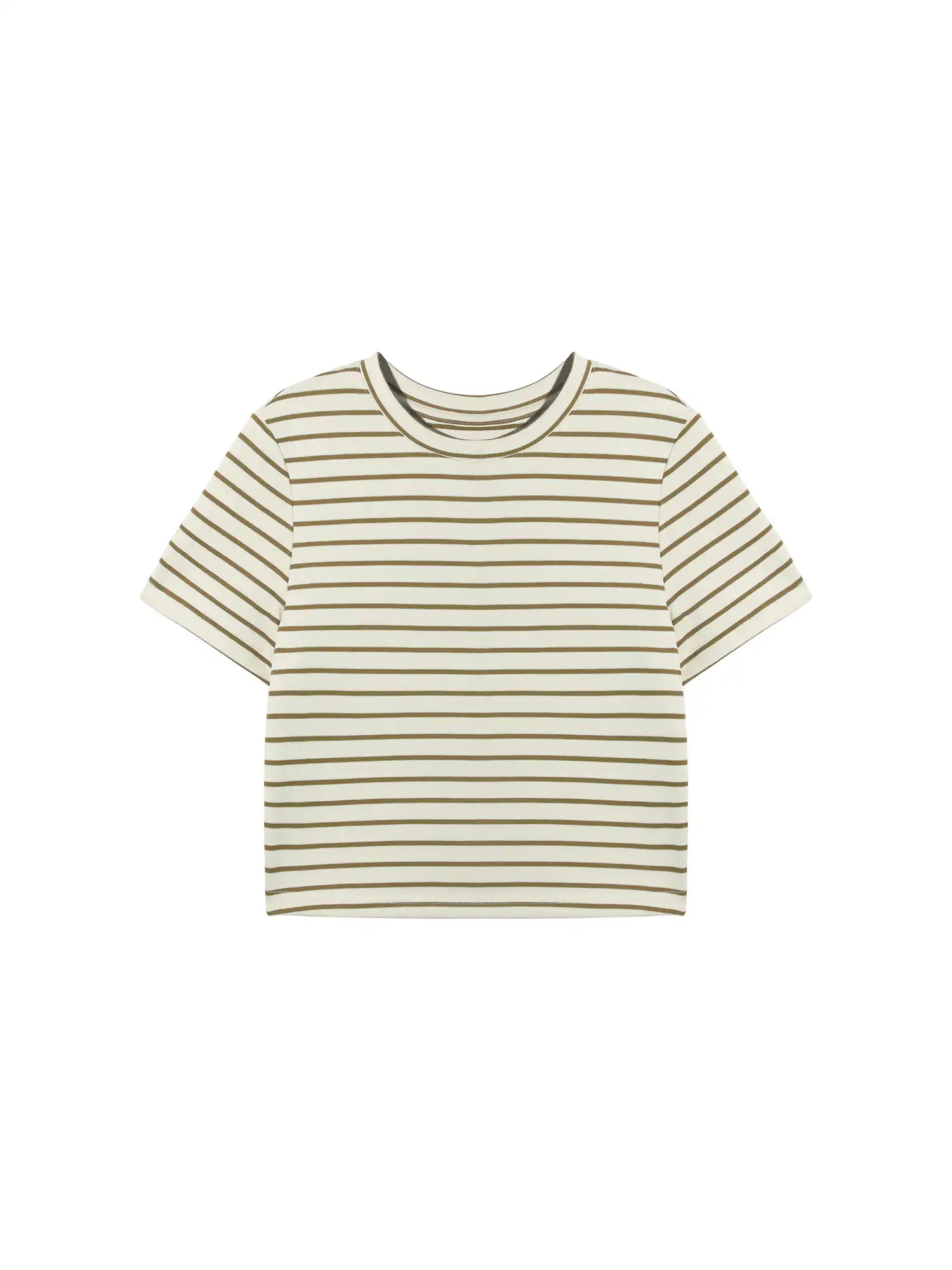 Strip Round Neck Casual T-Shirt