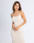 Low back slip maxi dress