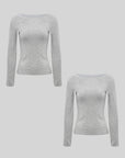 2Pcs Set Multi-Wear Long Sleeve Top