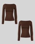 2Pcs Set Multi-Wear Long Sleeve Top