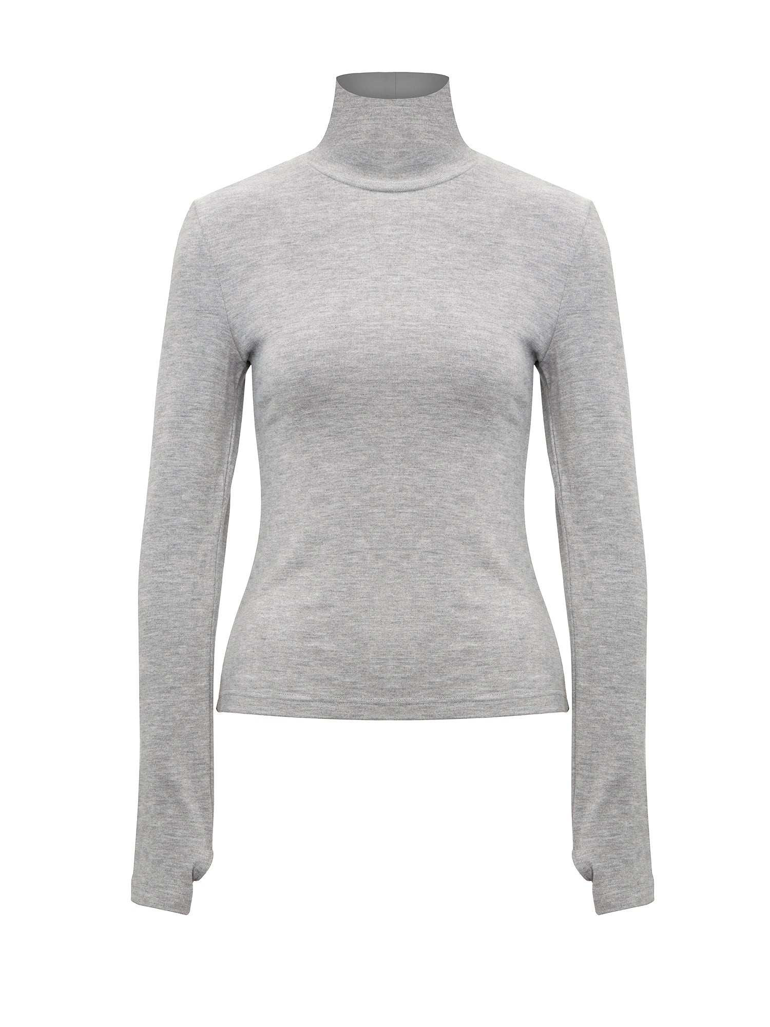 Thermal Roll Turtleneck Long Sleeve Top