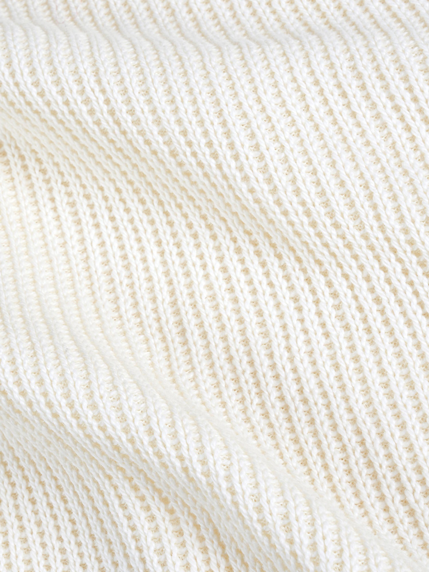 Spilt Neck Rib Knit Polo Sweater
