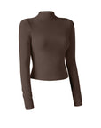 Thermal Mock Neck Long Sleeve Top