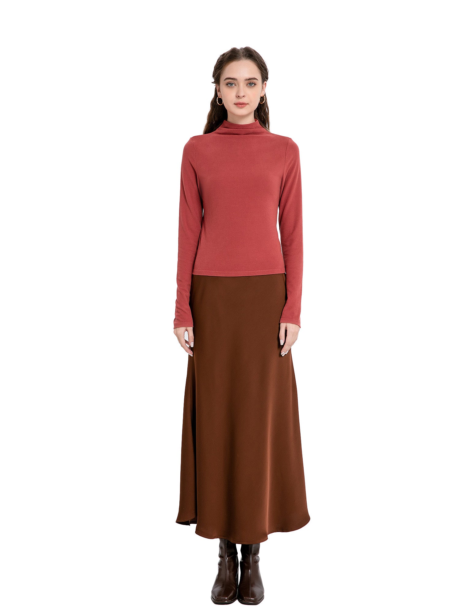 Thermal Mock Neck Long Sleeve Top
